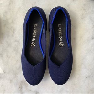 Rothy’s The Flat Maritime Navy Blue, Size 9.5